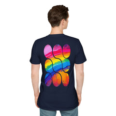 Vibrant Rainbow Softstyle T-Shirt, Unisex Pride Tee, LGBTQ+ Apparel, Colorful Casual Wear, Summer Festival Shirt
