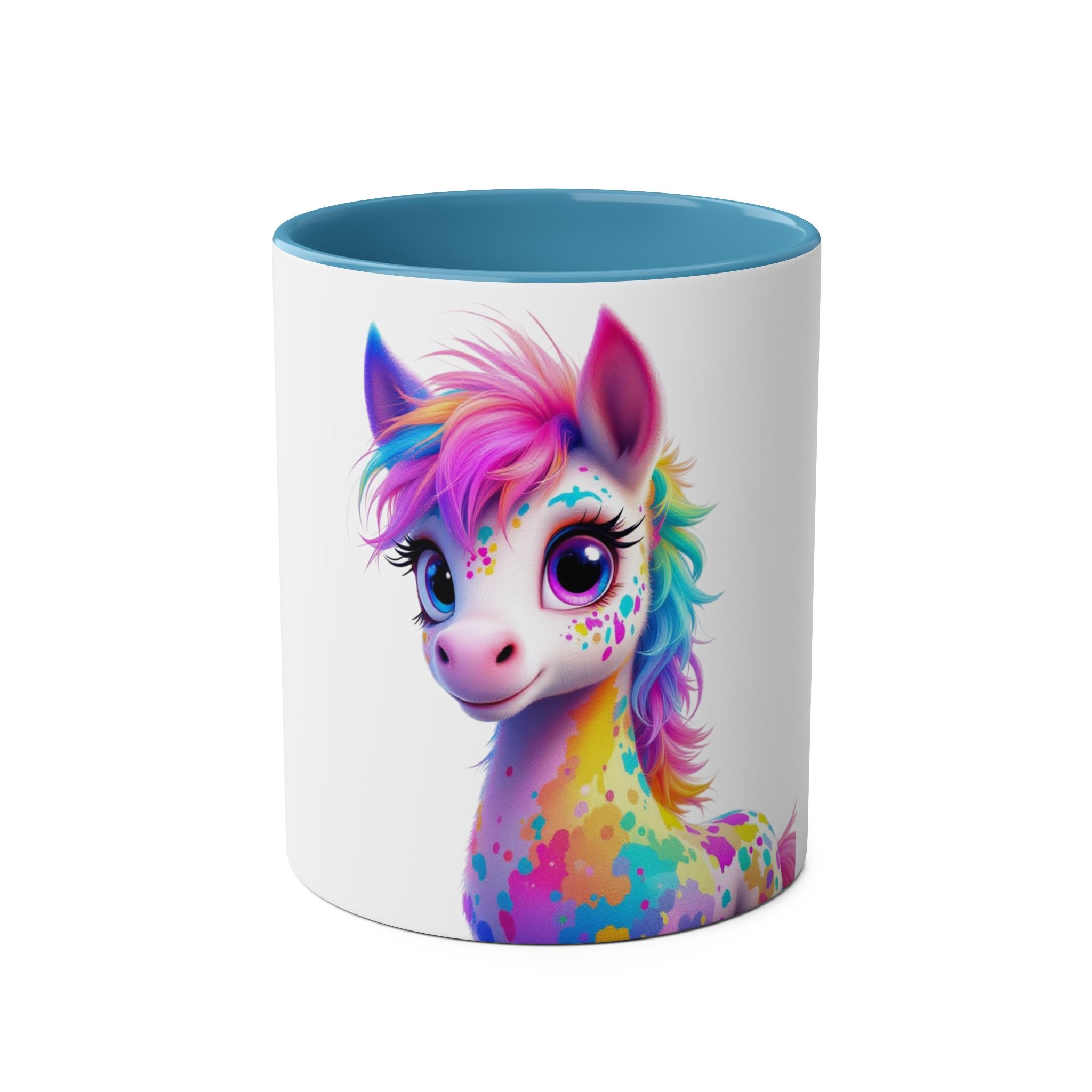Whimsical Unicorn Two-Tone Coffee Mug - 11oz Colorful Design