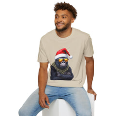 Cool Gorilla Santa T-Shirt | Funny Holiday Tee | Unisex Gift for Christmas, Party Wear, Family Gathering, Casual Style