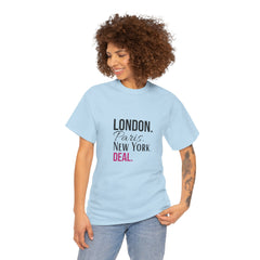 City Life Unisex Tee: London, Paris, New York Deal - Travel Shirt, Fashion Apparel, Gift for Travelers, Urban Outfit, Streetwear
