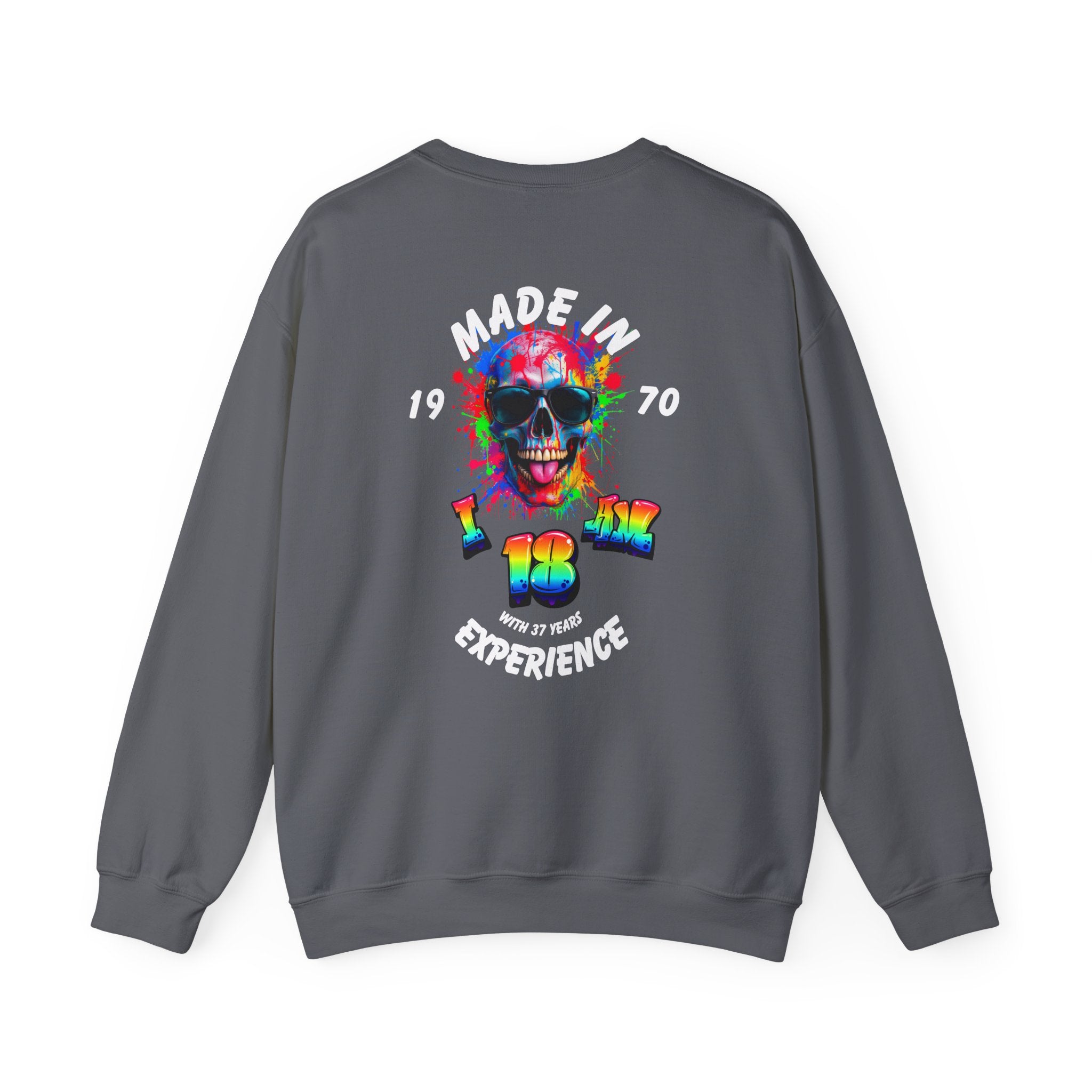 Vibrant Skull Sweatshirt - Unisex Crewneck, Colorful Graphic, Perfect for Casual Wear, Gifts for Friends, Halloween & Parties