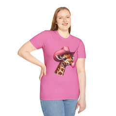 Whimsical Giraffe T-Shirt, Fun Casual Tee, Gifts for Animal Lovers, Birthday Apparel, Cute Graphic Shirt