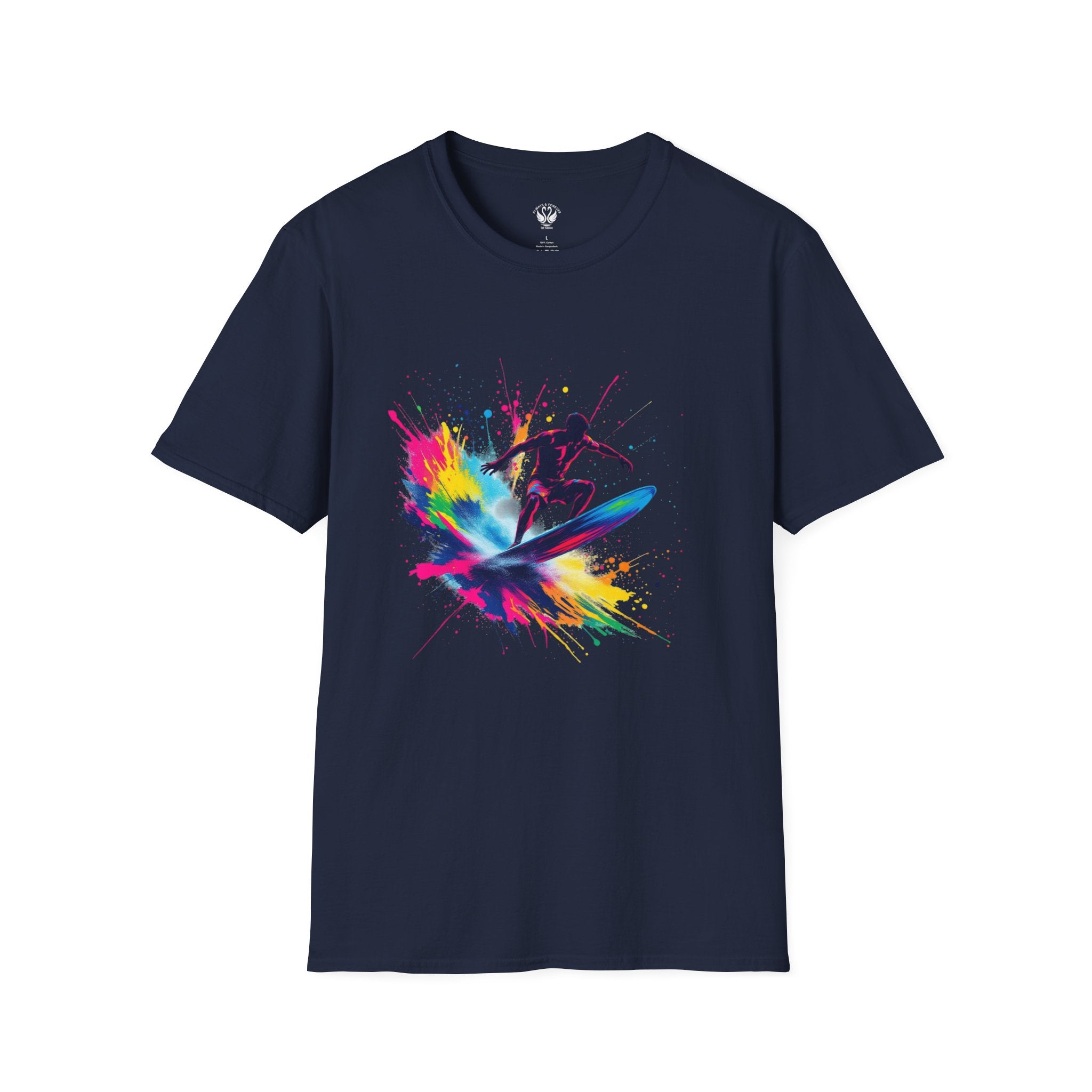 Colorful Surfing Unisex T-Shirt, Casual Beach Wear, Summer Vibes, Gift for Surfers, Beach Lovers, Graphic Tee