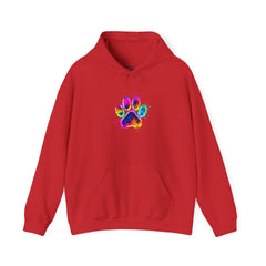 Colourful Paw Print Hoodie for Animal Lovers