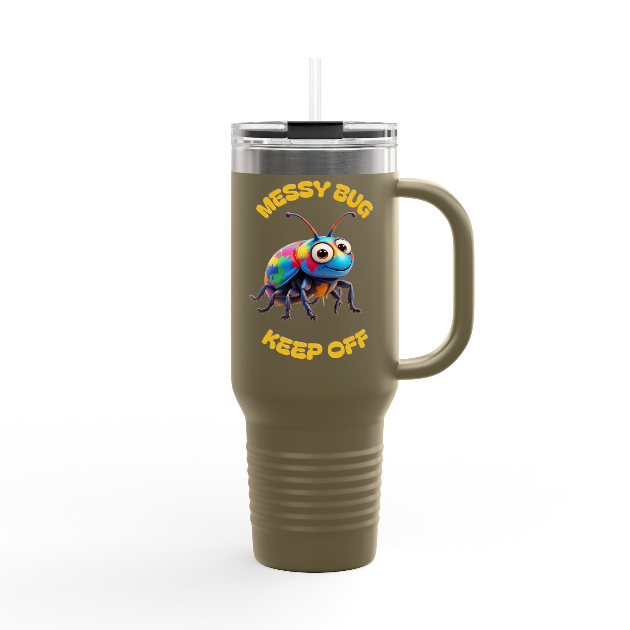 Colorful Messy Bug Insulated Travel Mug - 40oz