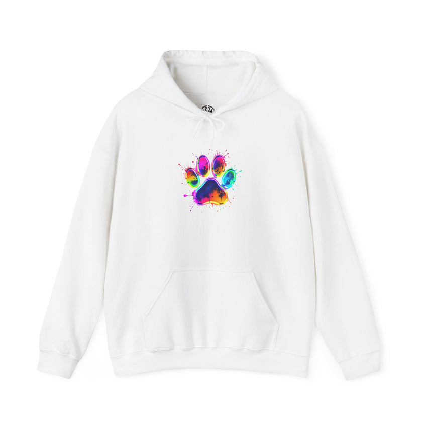 Colourful Paw Print Hoodie for Animal Lovers