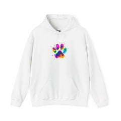 Colourful Paw Print Hoodie for Animal Lovers