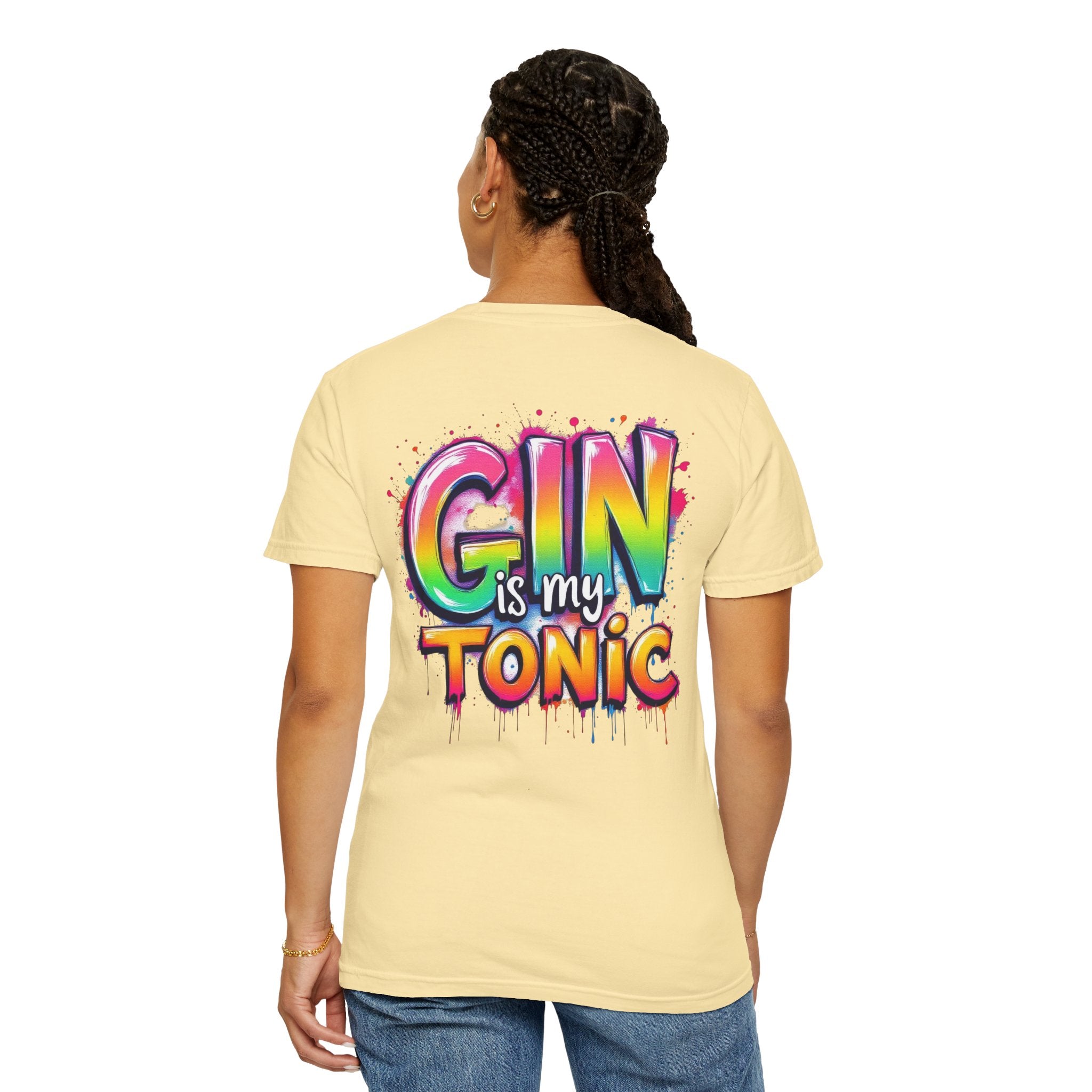 Gin is my Tonic Graphic T-Shirt, Unisex Vintage Tee, Perfect for Festivals, Beach Days, and Casual Wear, Gift for Sun Lovers