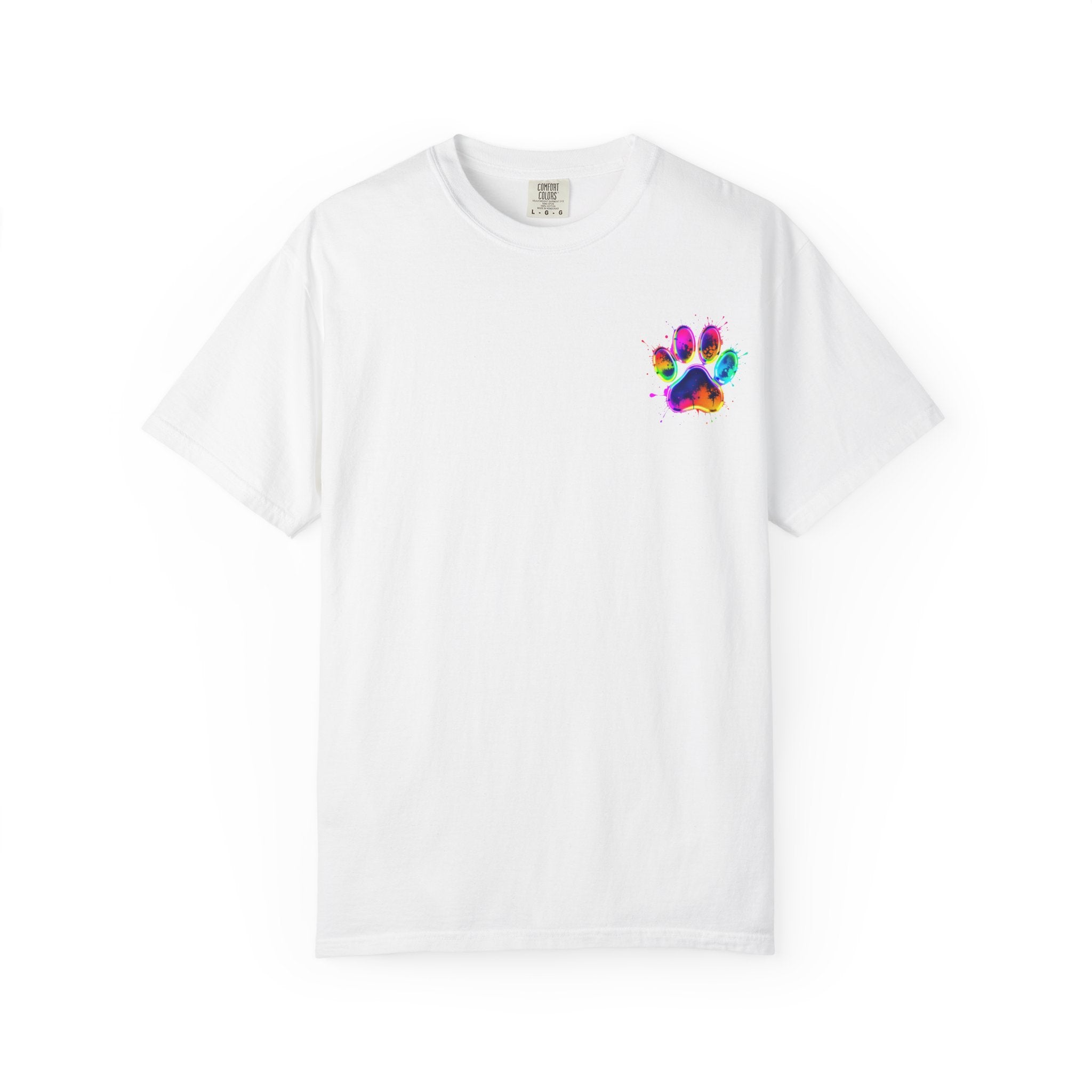 Paw print Graphic T-Shirt, Unisex Vintage Tee, Perfect for Festivals, Beach Days, and Casual Wear, Gift for Sun Lovers