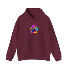 Colourful Paw Print Hoodie for Animal Lovers