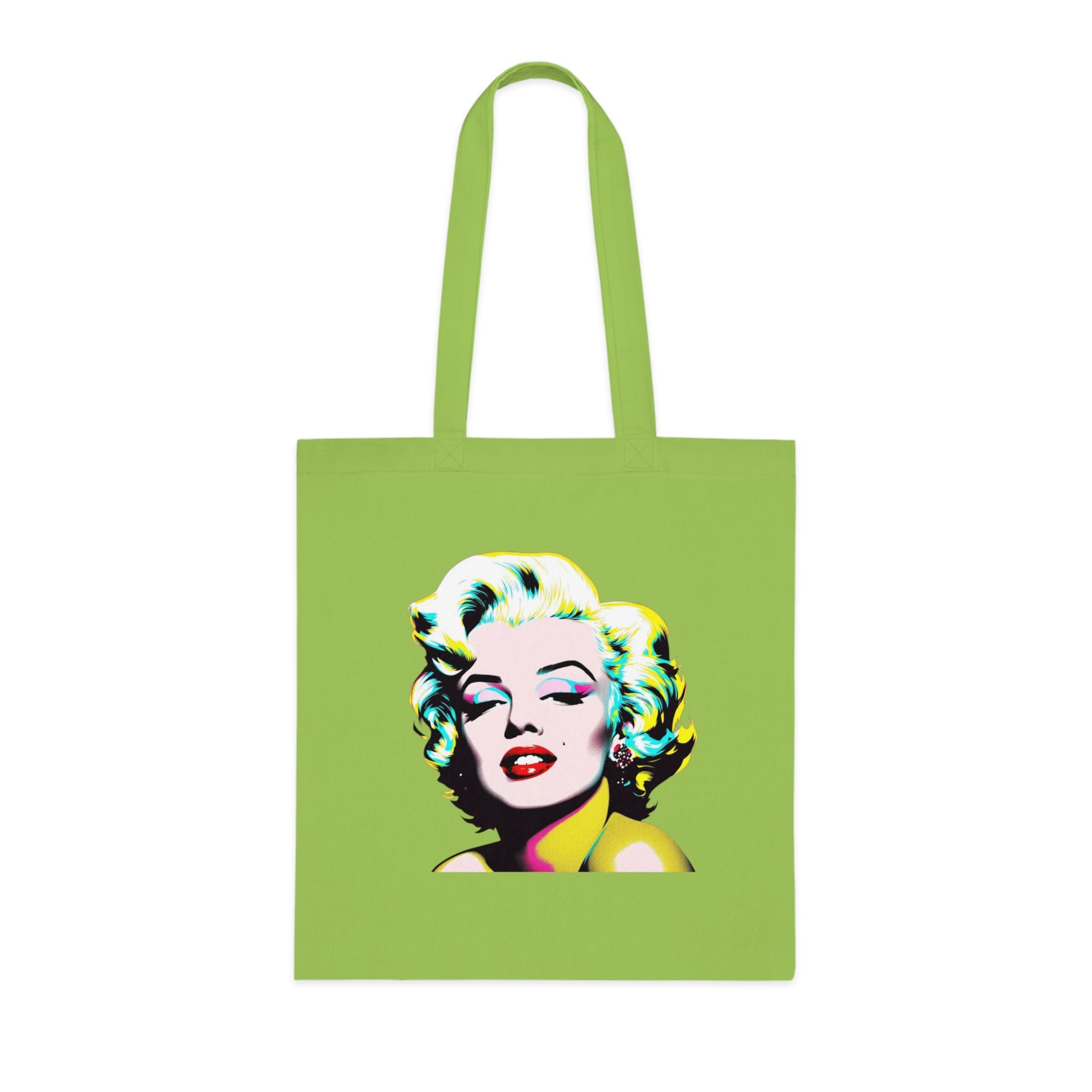 Marilyn Pop Art Cotton Tote Bag, Eco-Friendly Shopping Bag, Fun Beach Tote, Vintage Style Handbag, Gift for Art Lovers