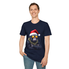 Cool Gorilla Santa T-Shirt | Funny Holiday Tee | Unisex Gift for Christmas, Party Wear, Family Gathering, Casual Style