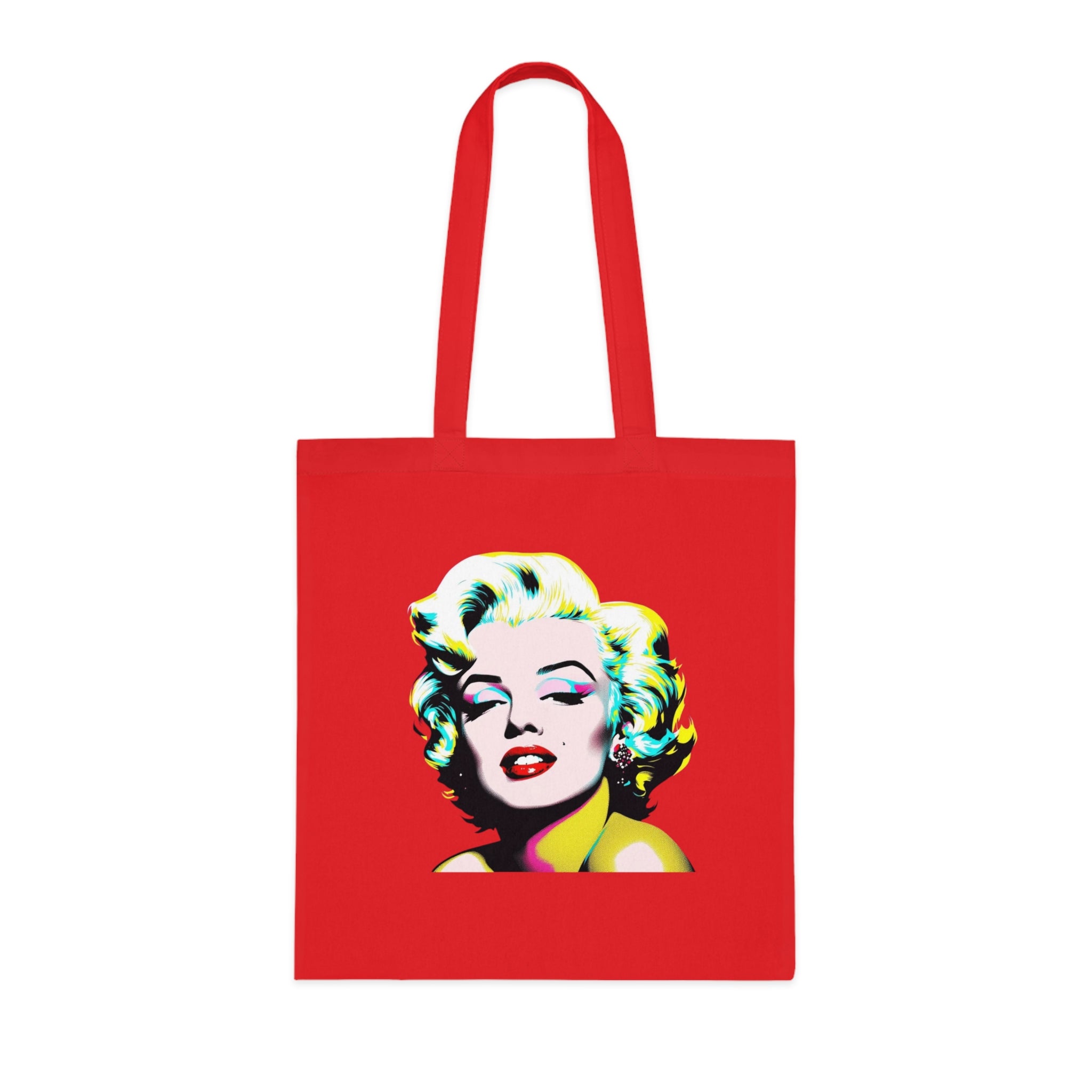 Marilyn Pop Art Cotton Tote Bag, Eco-Friendly Shopping Bag, Fun Beach Tote, Vintage Style Handbag, Gift for Art Lovers