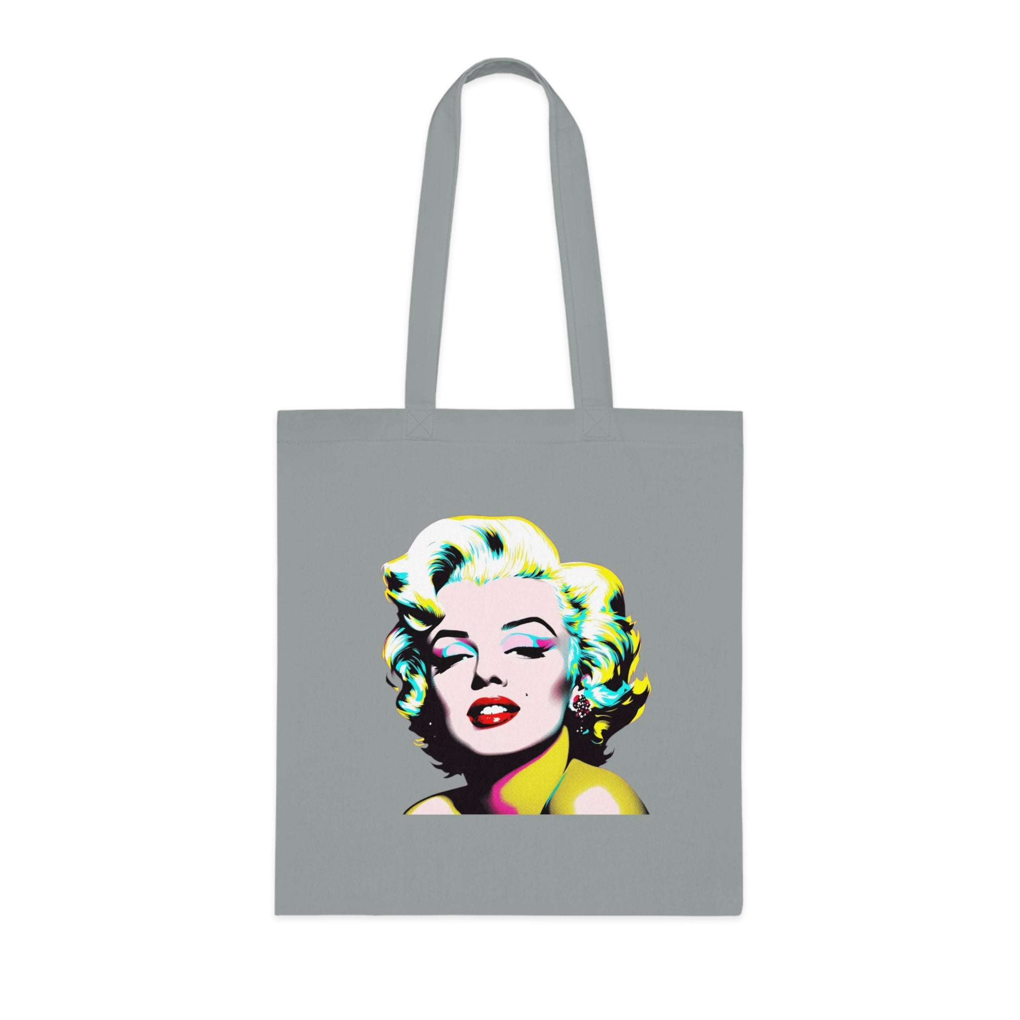 Marilyn Pop Art Cotton Tote Bag, Eco-Friendly Shopping Bag, Fun Beach Tote, Vintage Style Handbag, Gift for Art Lovers