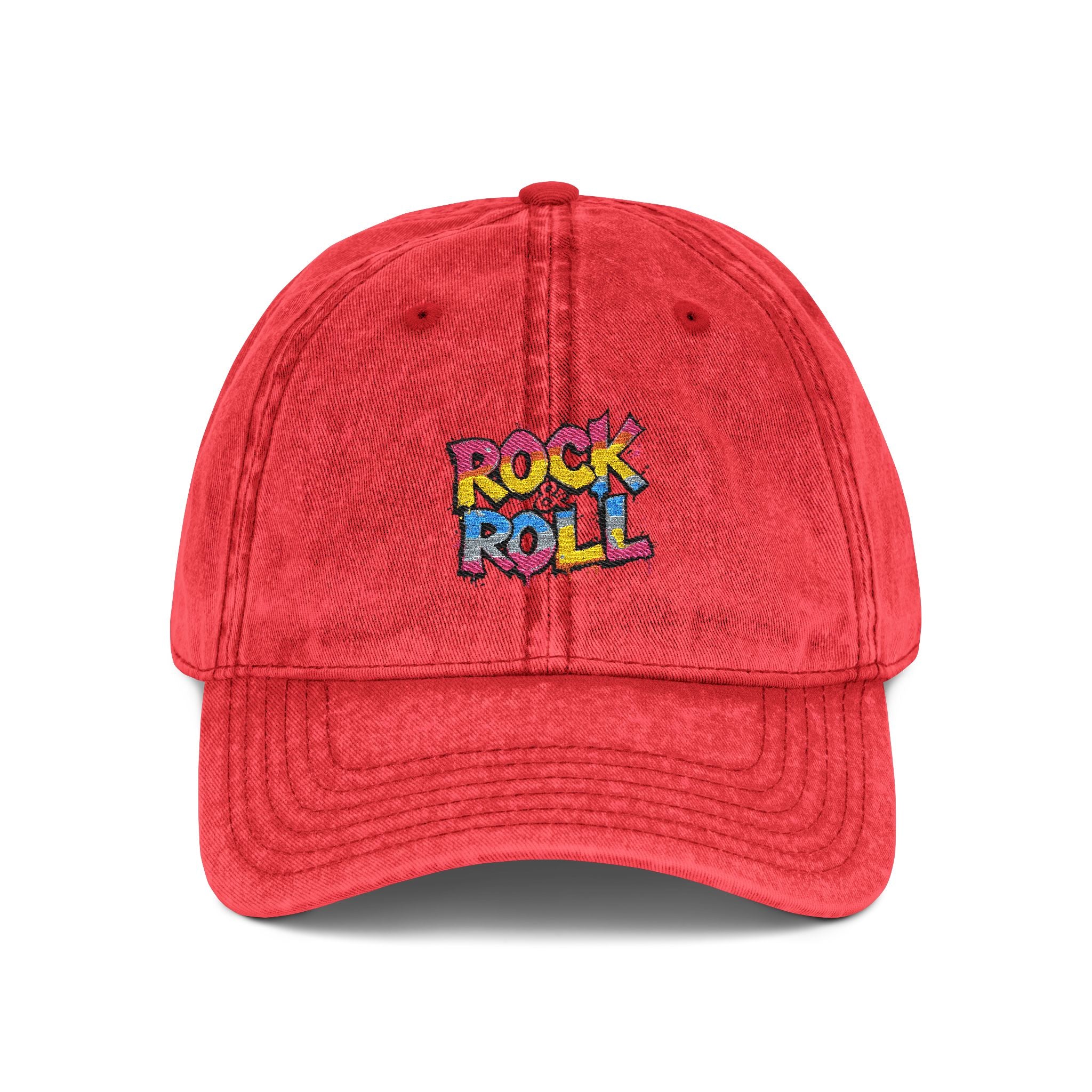 Retro Embroidered Cap, Vintage Rock & Roll Hat, Fashion Accessory, Gift for Music Lovers, Trendy Dad Hat, Great for Summer Outfits