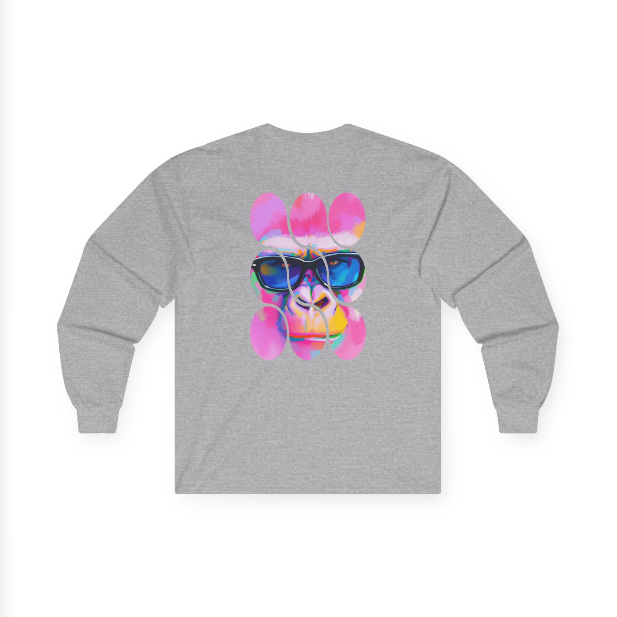 Vibrant Art-Inspired Long Sleeve Tee, Colorful T-Shirt for Artists, Gift for Birthdays, Casual Wear, Festival Outfit, Unique Graphic Tee