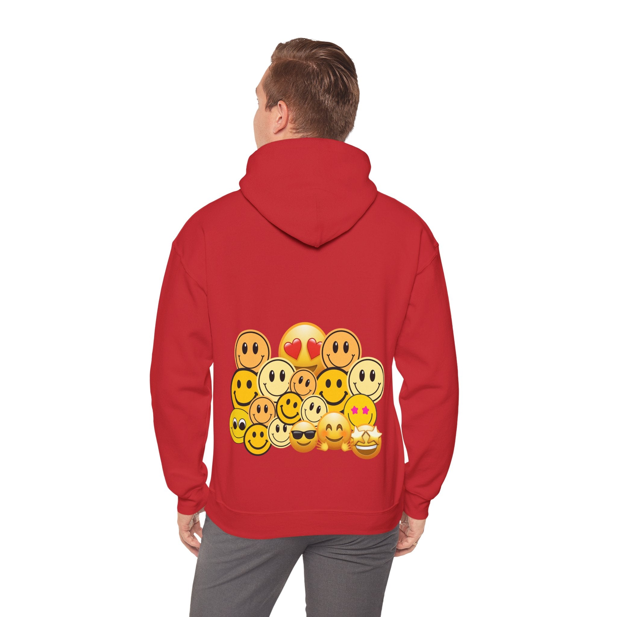 Smiley Faces Hooded Sweatshirt, Cozy Unisex Sweatshirt with Emoji Design, Casual Style, Gift for Friends, Fun Fashion, Perfect for [...]