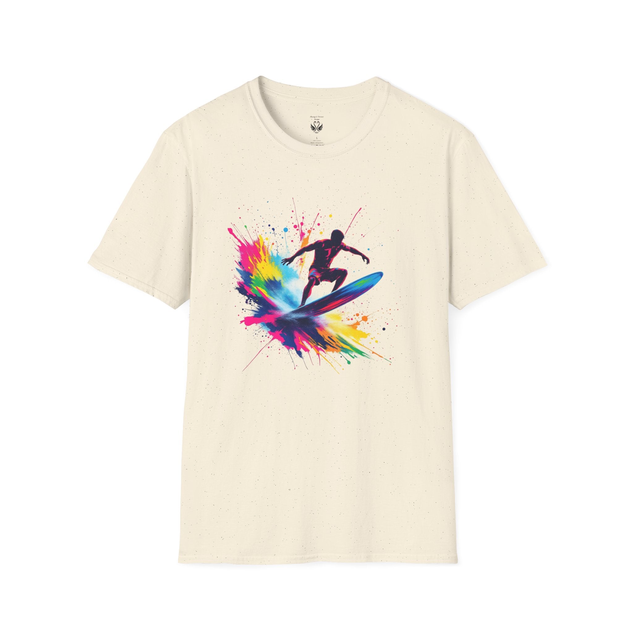 Colorful Surfing Unisex T-Shirt, Casual Beach Wear, Summer Vibes, Gift for Surfers, Beach Lovers, Graphic Tee