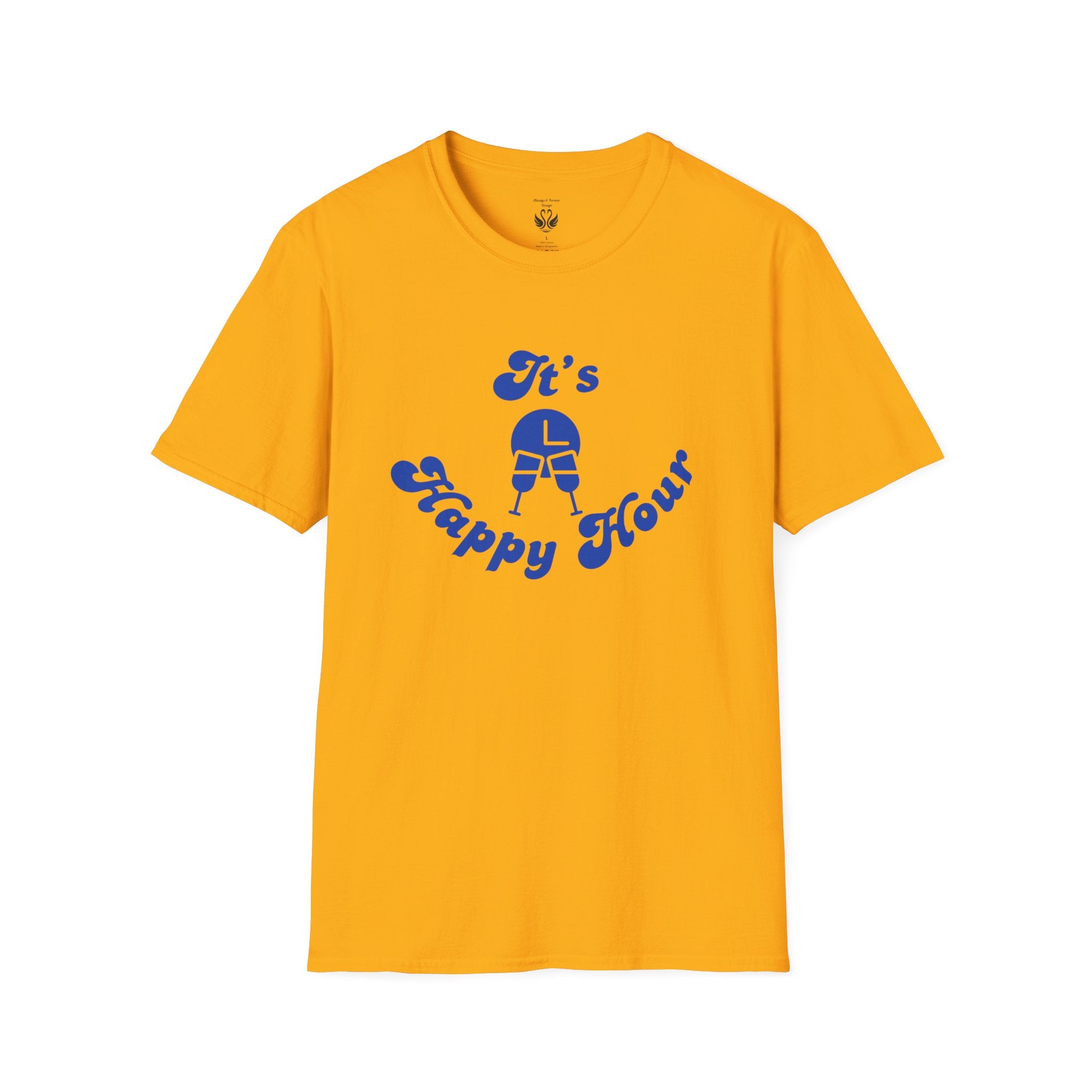 Unisex Happy Hour T-Shirt, Perfect for Parties, Casual Outings, Gifts, and Celebrations
