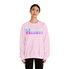 Hangry Unisex Crewneck Sweatshirt - Cozy Gift for Food Lovers, Fall Apparel, Perfect for Casual Outfits, Birthday & Holiday Gifts