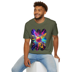 Colorful Atom Graphic T-Shirt, Unisex Casual Tee, Astronaut Art, Space Lover Gift, Festival Wear, Cosmic Vibes