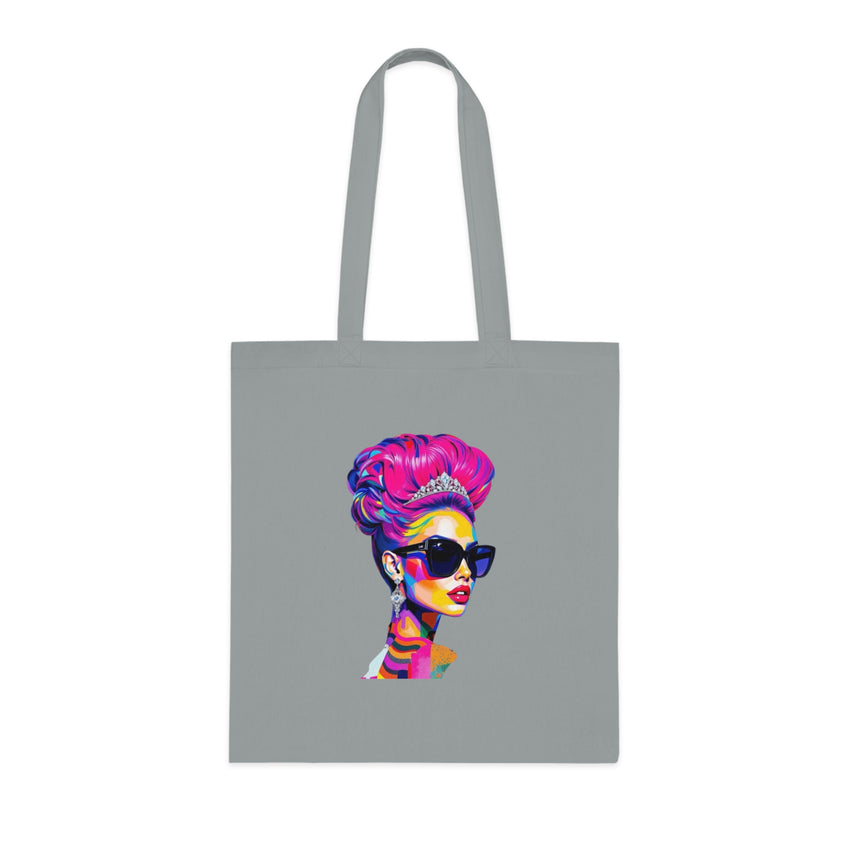 Chic Fashionista Cotton Tote Bag, Stylish Shopping Tote, Trendy Eco-Friendly Bag, Perfect Gift for Her, Art Print Bag