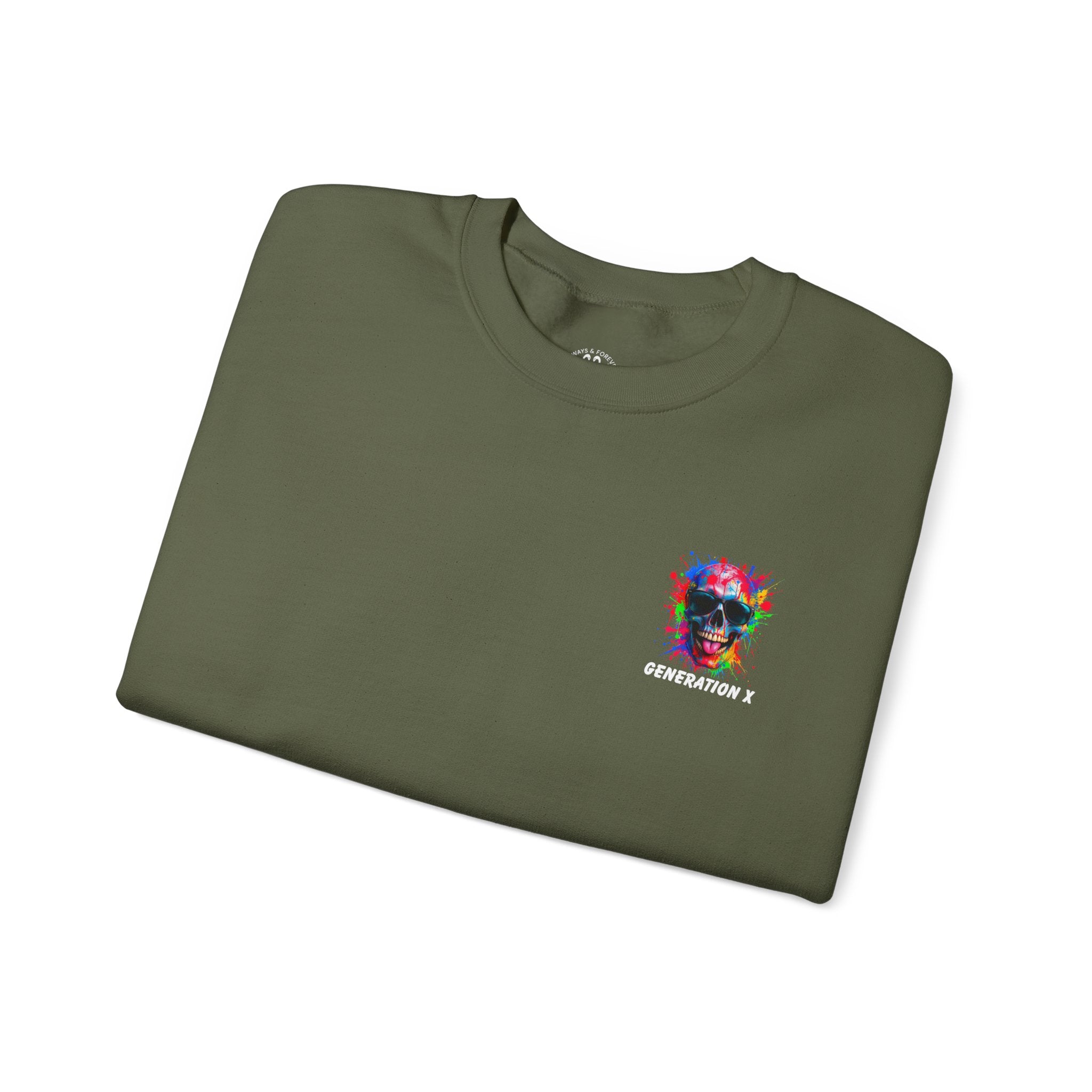 Vibrant Skull Sweatshirt - Unisex Crewneck, Colorful Graphic, Perfect for Casual Wear, Gifts for Friends, Halloween & Parties