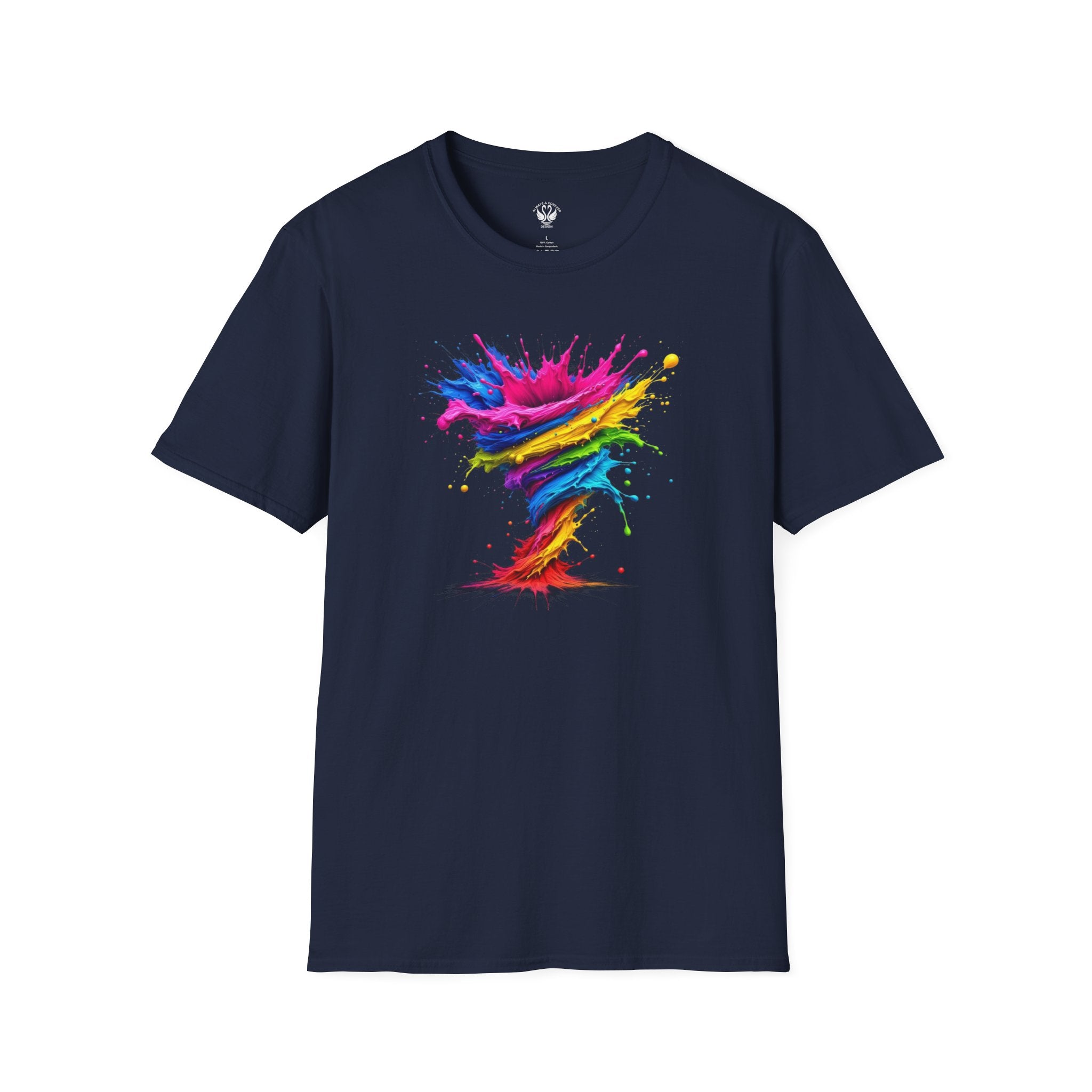 Vibrant Splash Art Tee, Colorful Unisex T-Shirt, Fun Graphic Tee, Summer Festival Top, Gift for Art Lovers, Casual Everyday Wear