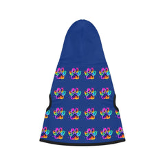 Colorful Pet Hoodie with Paw Print Design, Dog Costume, Pet Apparel, Cozy Hoodie for Pets, Rainbow Pet Gear, Stylish Doggie Wear