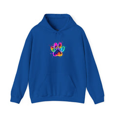 Colourful Paw Print Hoodie for Animal Lovers