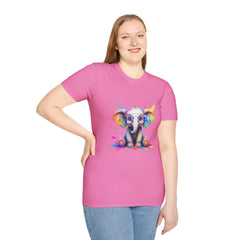 Cute Elephant Graphic T-Shirt, Fun Animal Tee, Gift for Animal Lovers, Casual Wear, Birthday, Eco-Friendly Cotton