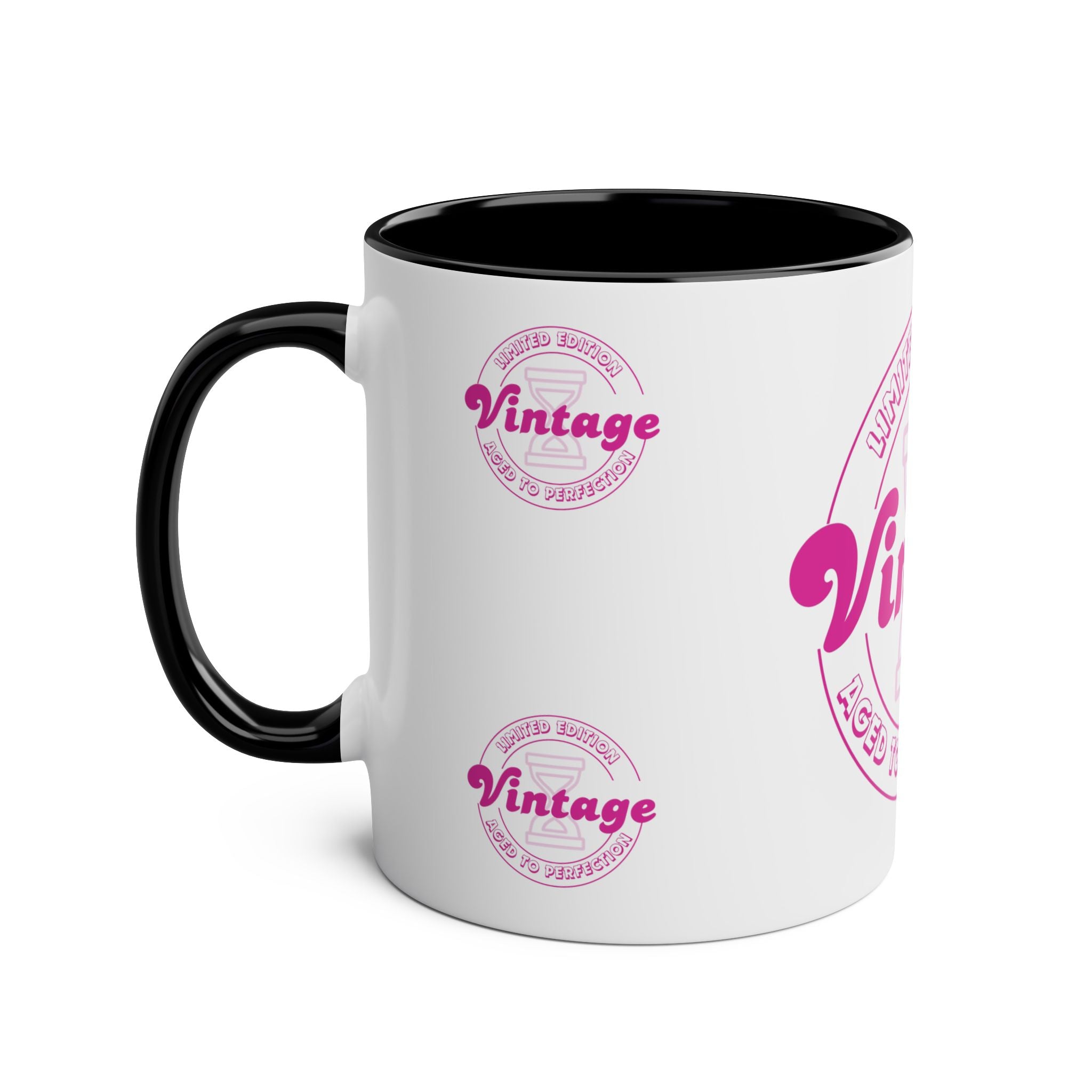 Vintage Two-Tone Coffee Mug, Unique Limited Edition Cup for Coffee Lovers, Gifts for Birthdays, Mother's Day, and Retro Collectors
