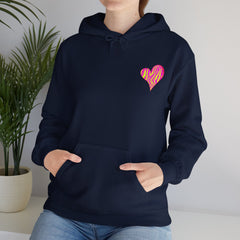 Vibrant Heart Print Hoodie - Funky Sweatshirt for Cozy Days, Perfect for Gifts, Casual Wear, Festivals, and Everyday Comfort
