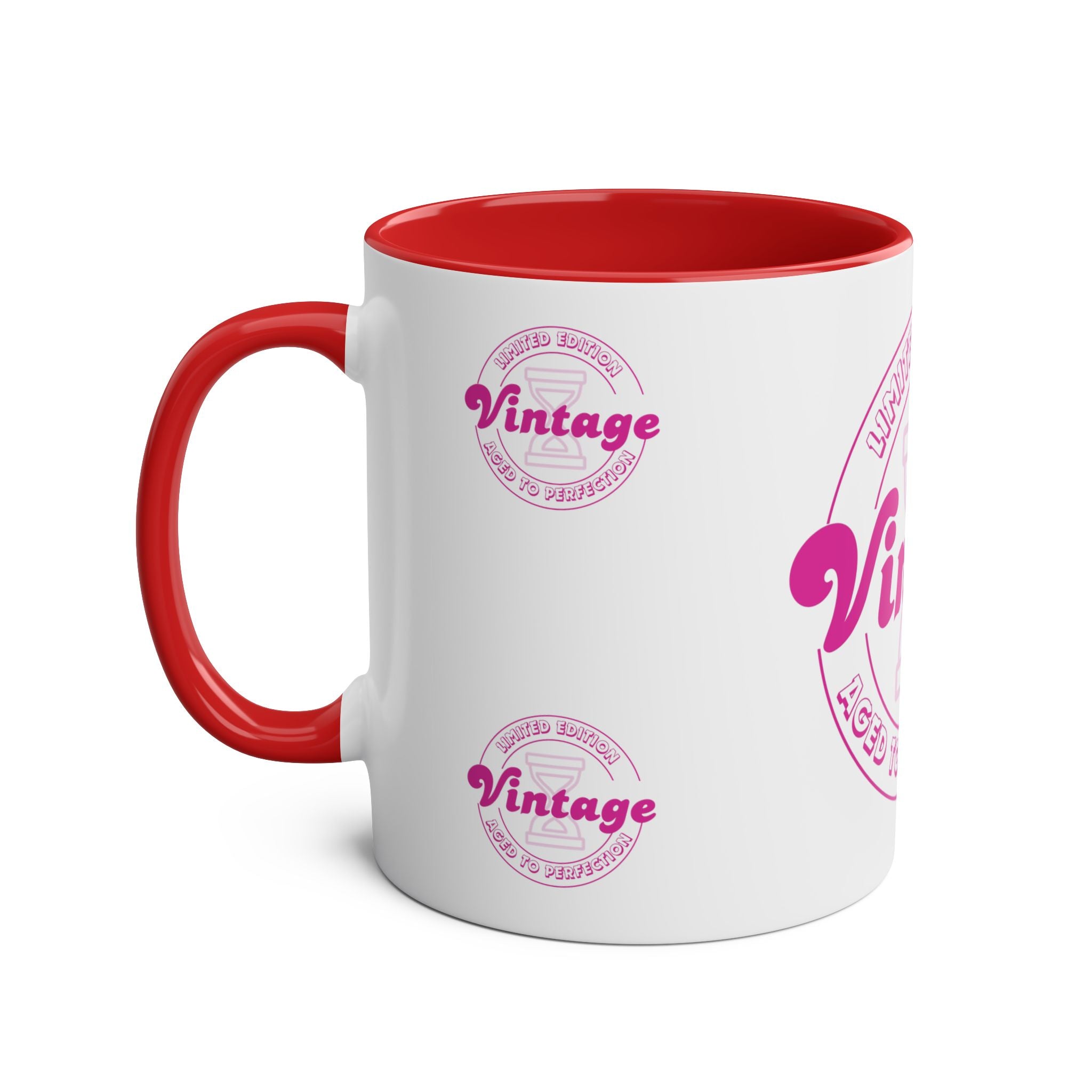 Vintage Two-Tone Coffee Mug, Unique Limited Edition Cup for Coffee Lovers, Gifts for Birthdays, Mother's Day, and Retro Collectors