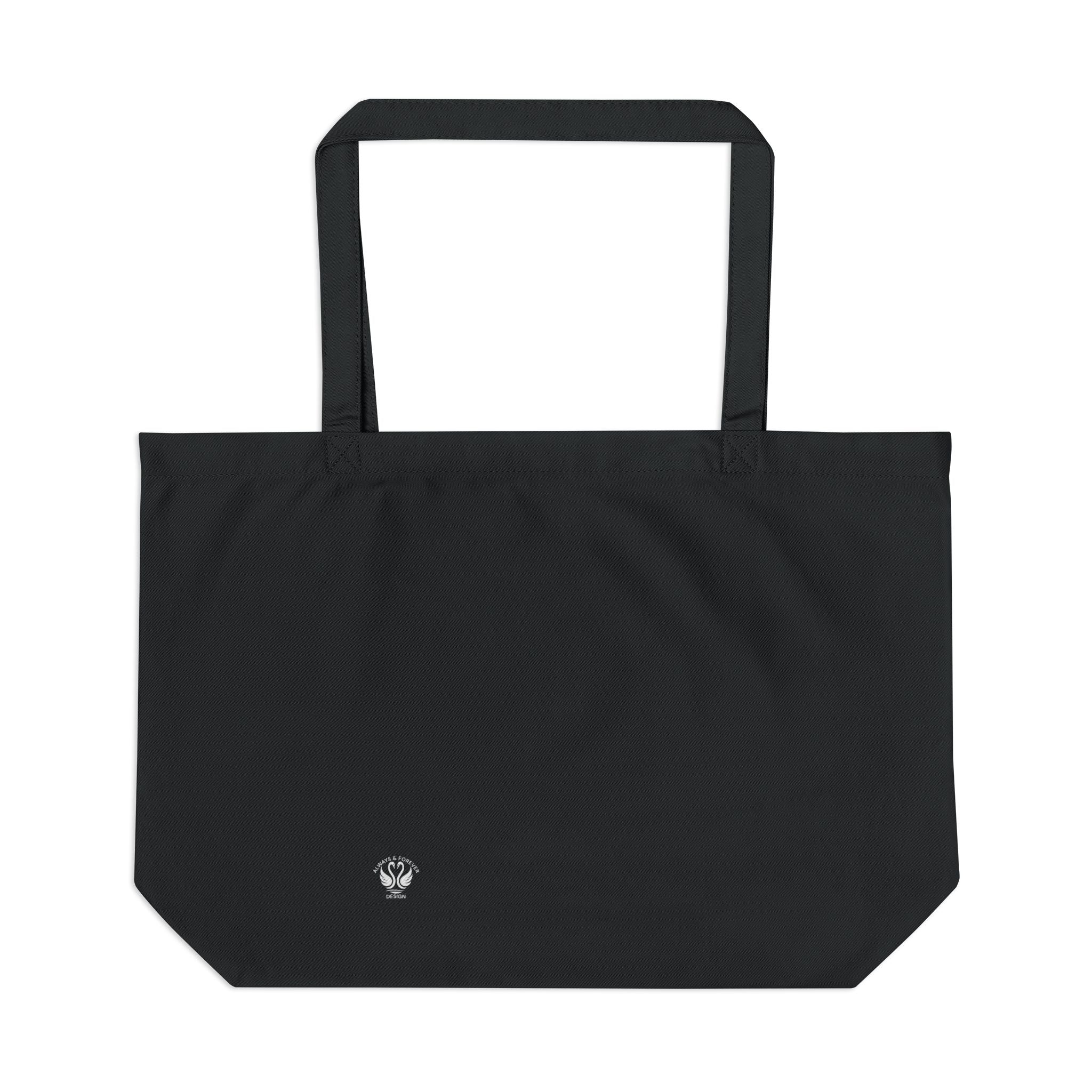 One Step at a Time Large Eco Tote - Colorful Motivational Bag for Everyday Use