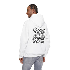 Racing-Themed Hooded Sweatshirt, Ideal for Race Fans, Comfortable, Casual Wear, Great Gift for Motorsports Enthusiasts, Unisex Design