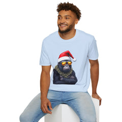 Cool Gorilla Santa T-Shirt | Funny Holiday Tee | Unisex Gift for Christmas, Party Wear, Family Gathering, Casual Style