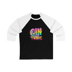Colorful Gin Tonic Baseball Tee, Fun Unisex Shirt, Casual Drinking Tee, Gift for Parties, Vibrant Weekend Wear