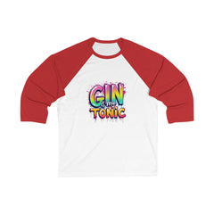 Colorful Gin Tonic Baseball Tee, Fun Unisex Shirt, Casual Drinking Tee, Gift for Parties, Vibrant Weekend Wear