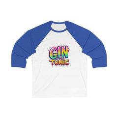 Colorful Gin Tonic Baseball Tee, Fun Unisex Shirt, Casual Drinking Tee, Gift for Parties, Vibrant Weekend Wear