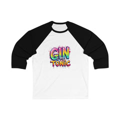 Colorful Gin Tonic Baseball Tee, Fun Unisex Shirt, Casual Drinking Tee, Gift for Parties, Vibrant Weekend Wear