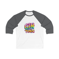 Colorful Gin Tonic Baseball Tee, Fun Unisex Shirt, Casual Drinking Tee, Gift for Parties, Vibrant Weekend Wear