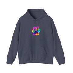 Colourful Paw Print Hoodie for Animal Lovers
