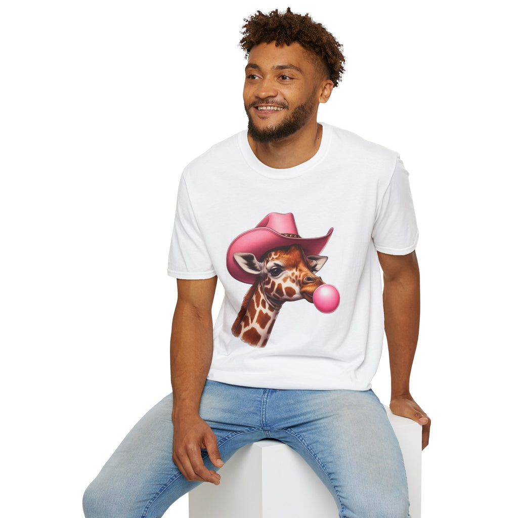 Whimsical Giraffe T-Shirt, Fun Casual Tee, Gifts for Animal Lovers, Birthday Apparel, Cute Graphic Shirt