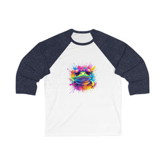 Vibrant Frog Baseball Tee, Fun Unisex Raglan Shirt, Gift for Nature Lovers, Casual Wear, Perfect for Summer Days