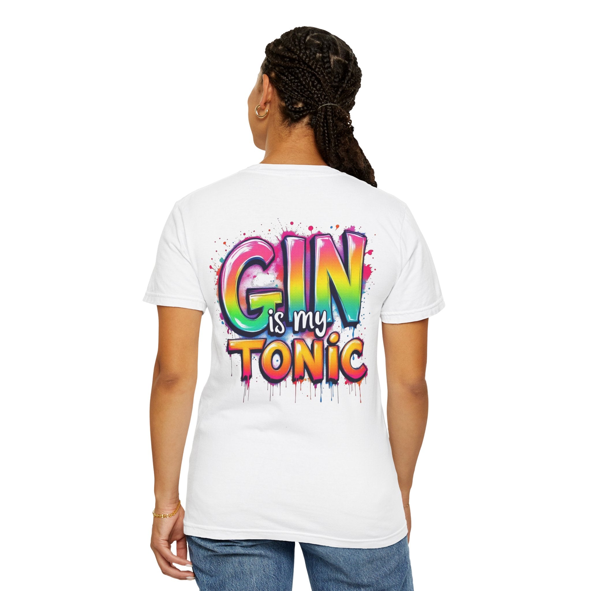 Gin is my Tonic Graphic T-Shirt, Unisex Vintage Tee, Perfect for Festivals, Beach Days, and Casual Wear, Gift for Sun Lovers