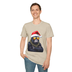 Cool Gorilla Santa T-Shirt | Funny Holiday Tee | Unisex Gift for Christmas, Party Wear, Family Gathering, Casual Style