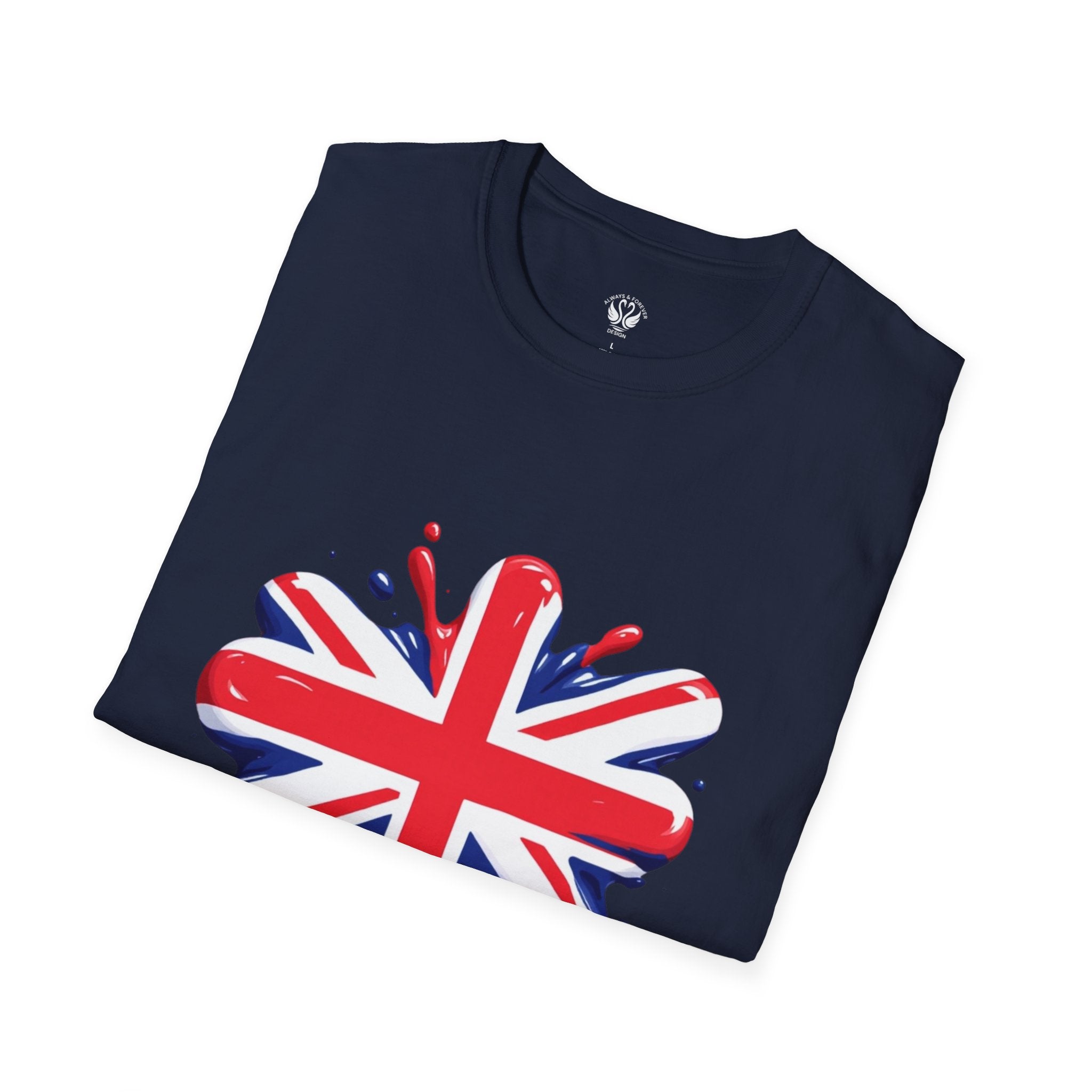 Union Jack Splash T-Shirt, UK Pride Shirt, Travel Souvenir Tee, Cultural Heritage Fashion, Gift for England Fans