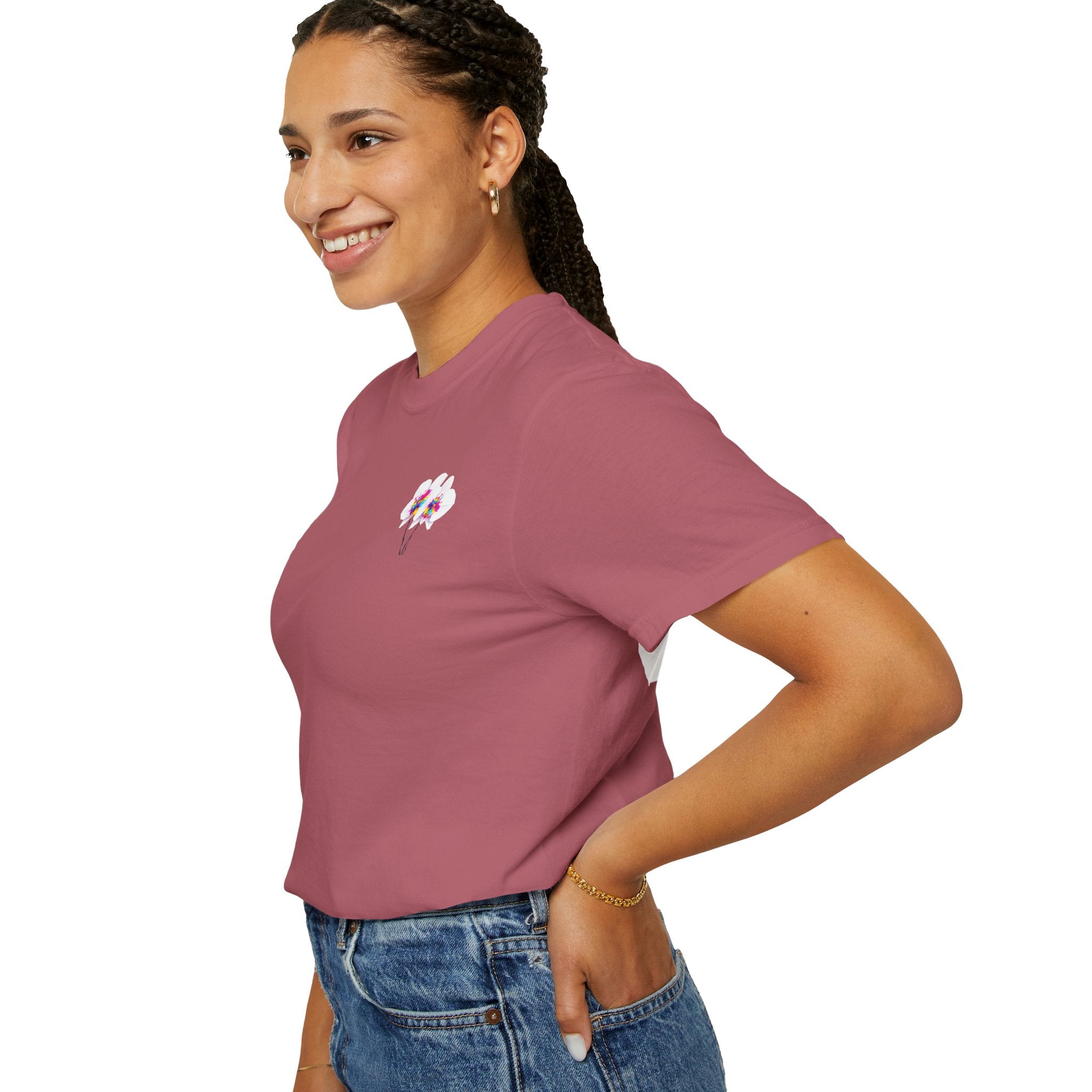 Flower  Unisex Party T-Shirt - Bright & Fun Graphic Tee for Celebrations, Summer Events, Festivals, Birthdays, Casual Wear