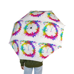 Vibrant Art Umbrella - Semi-Automatic Foldable Design for Rainy Days
